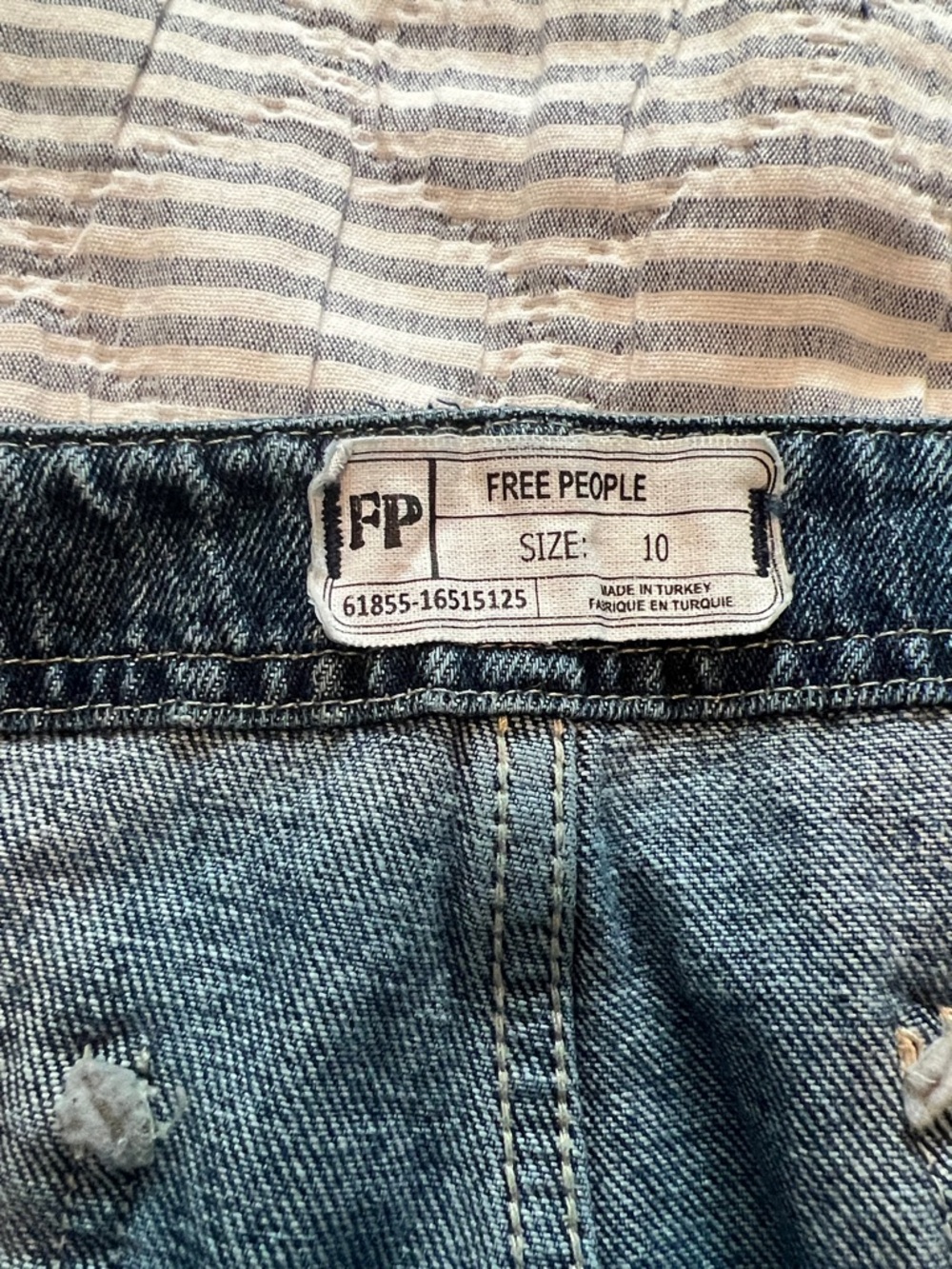 Free People Washed Blue Denim Overalls EUC - Picture 2 of 5